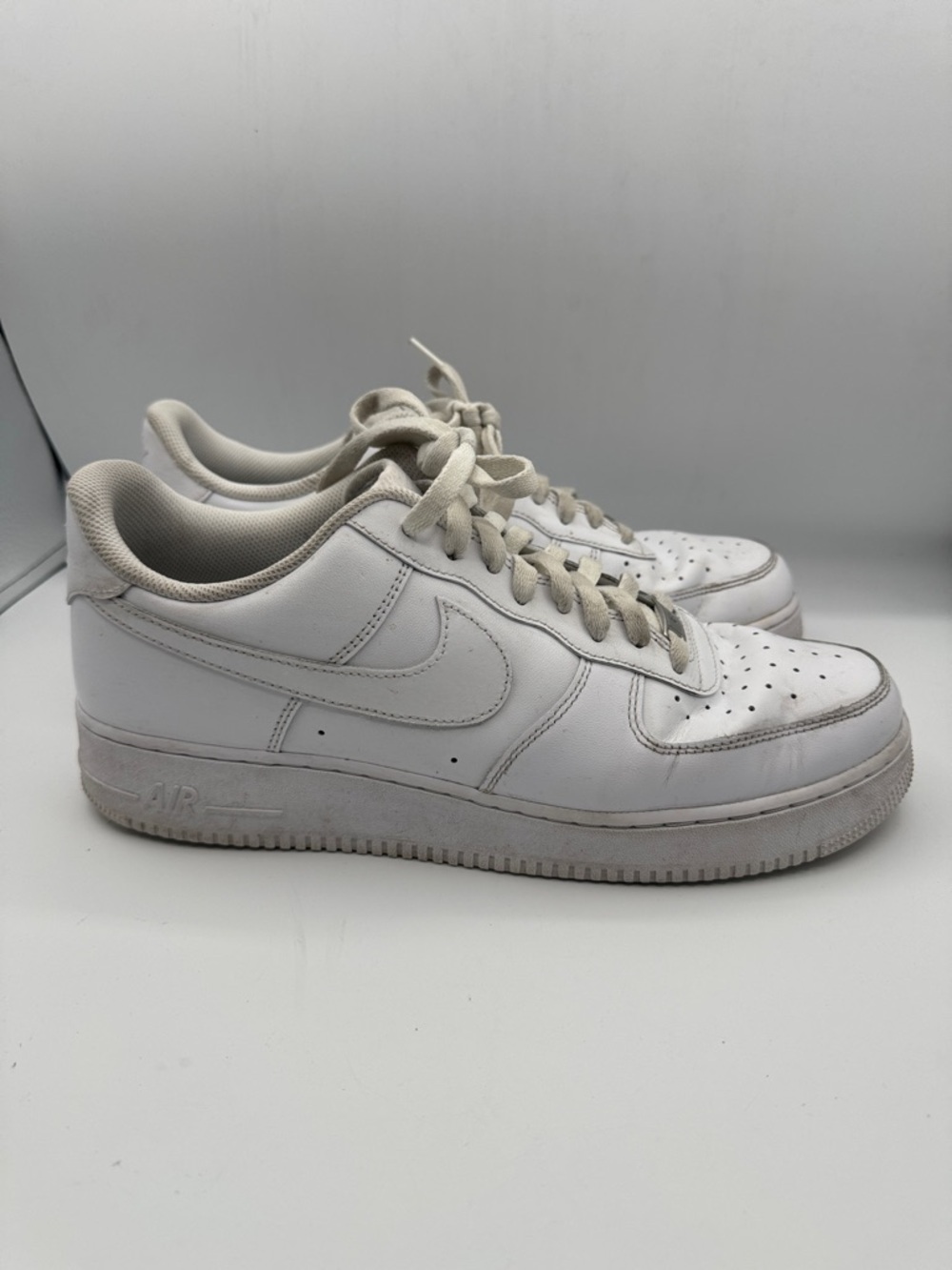 Nike Air Force 1 one white mens size 13 sneakers shoes swoosh flat AF1